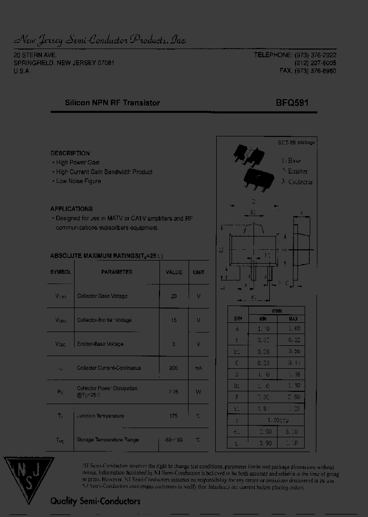 BFQ591_8378238.PDF Datasheet
