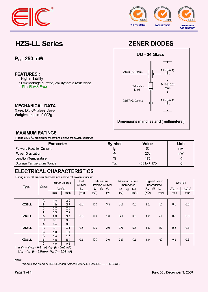 HZS4LL_8380687.PDF Datasheet