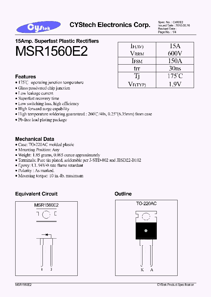 MSR1560E2_8384010.PDF Datasheet