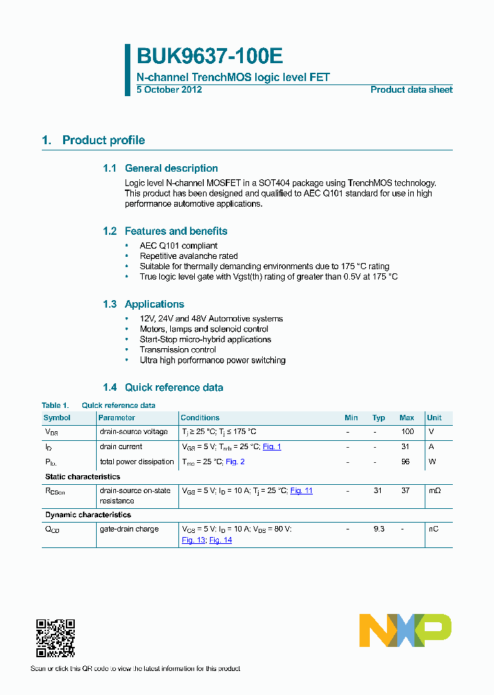 BUK9637-100E-15_8390016.PDF Datasheet