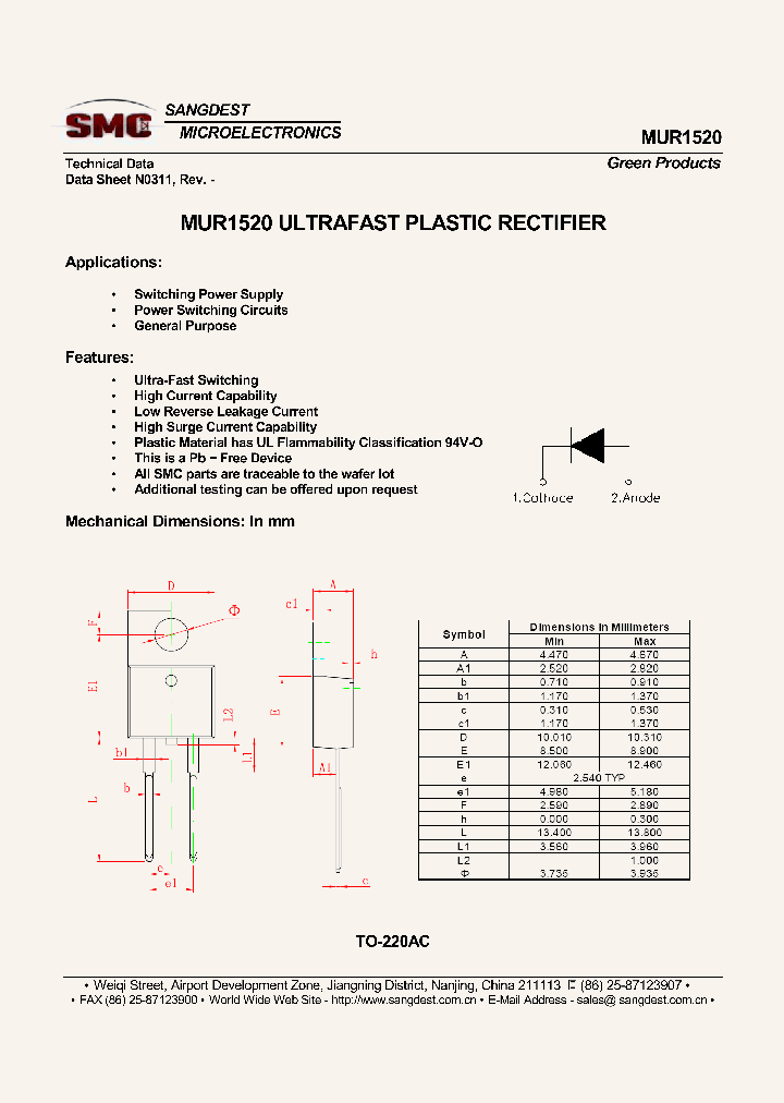 MUR1520_8395673.PDF Datasheet