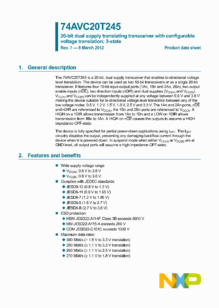 74AVC20T245DGG_8446838.PDF Datasheet