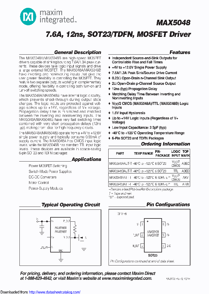 MAX5048BAUTTDG16_8453298.PDF Datasheet