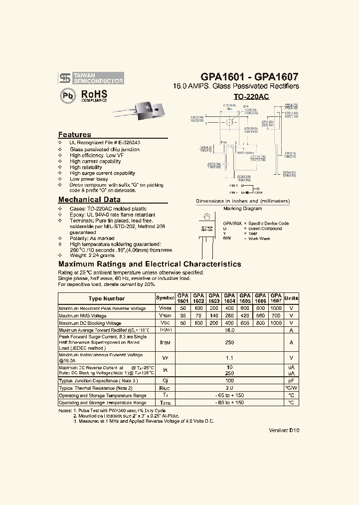 GPA1601-10_8459885.PDF Datasheet