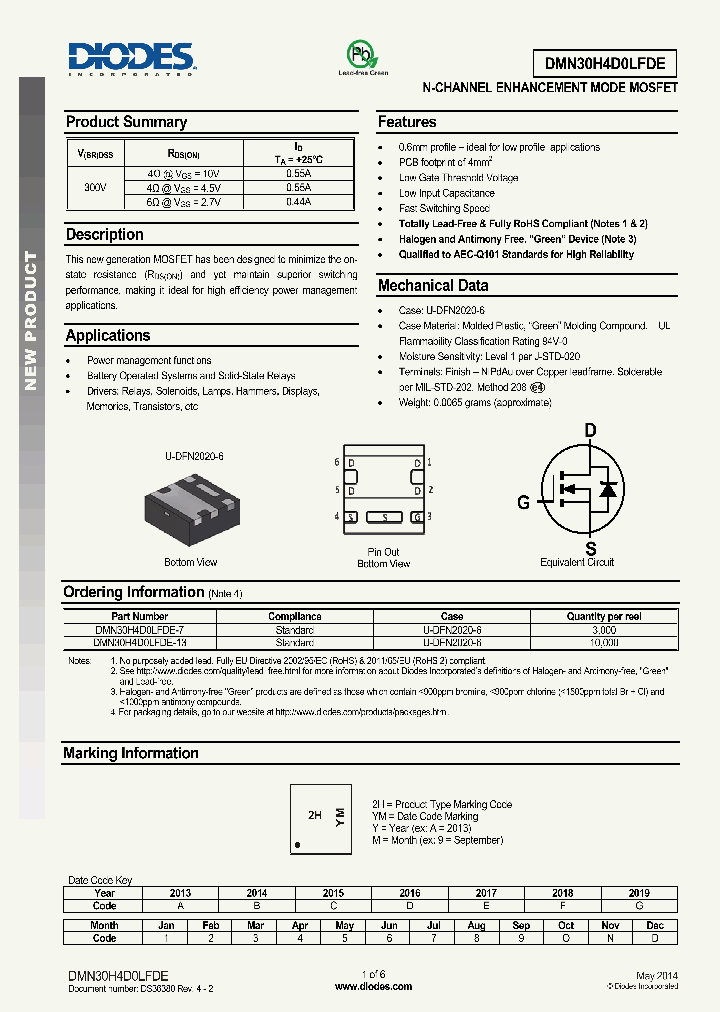 DMN30H4D0LFDE-7_8484411.PDF Datasheet