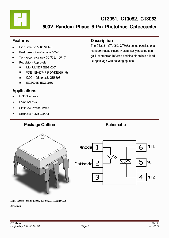 Cny17 2 схема включения CT3053SL-G_8481285.PDF Datasheet Download --- IC-ON-LINE
