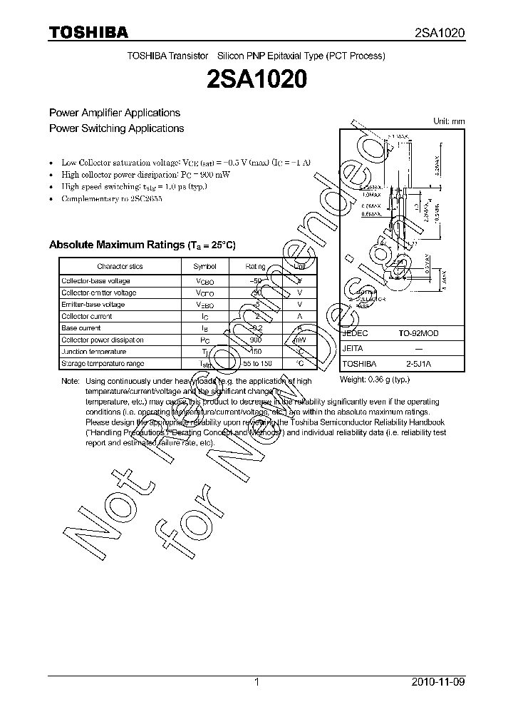 2SA1020-Y_8493010.PDF Datasheet