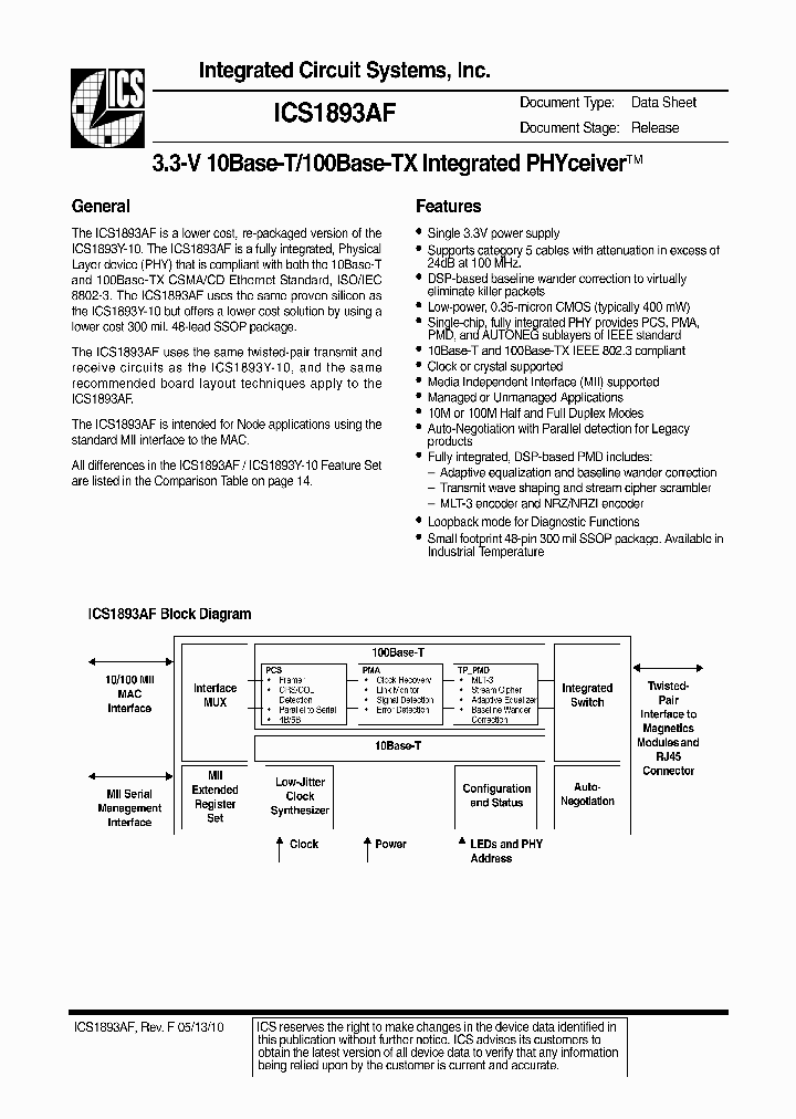 ICS1893AFLF_8500771.PDF Datasheet