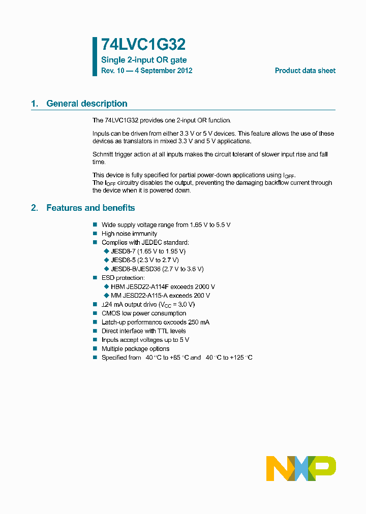 74LVC1G32GN_8521088.PDF Datasheet