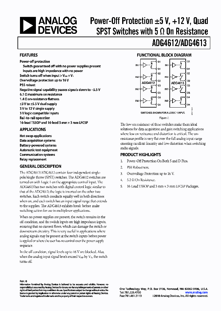 ADG4612_8549223.PDF Datasheet