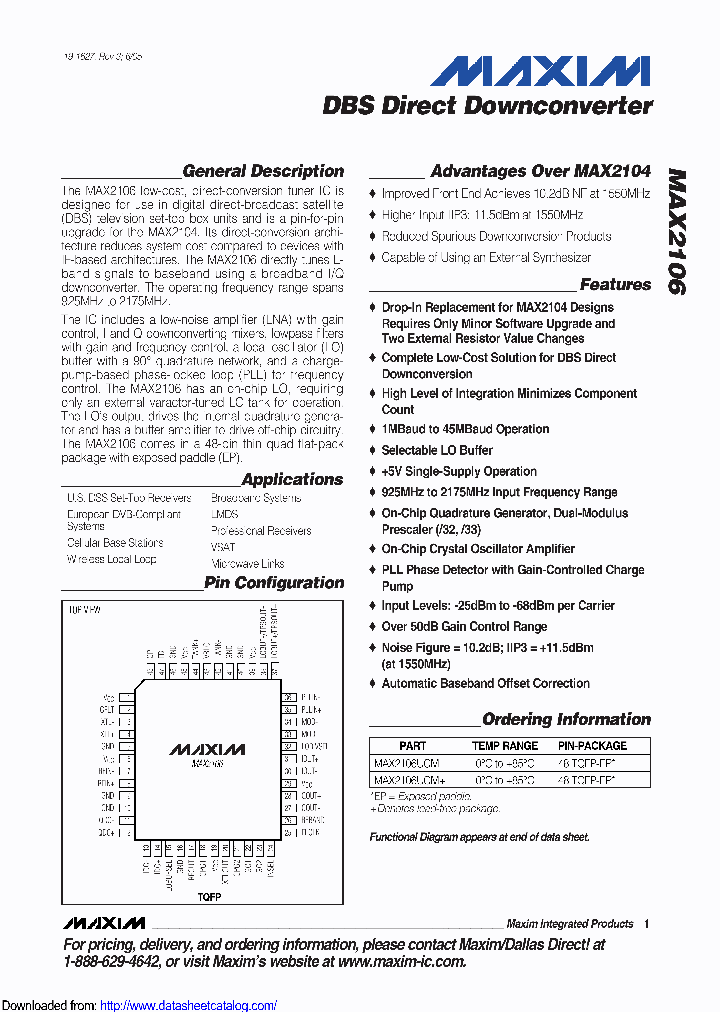 MAX2106UCMTD_8549939.PDF Datasheet