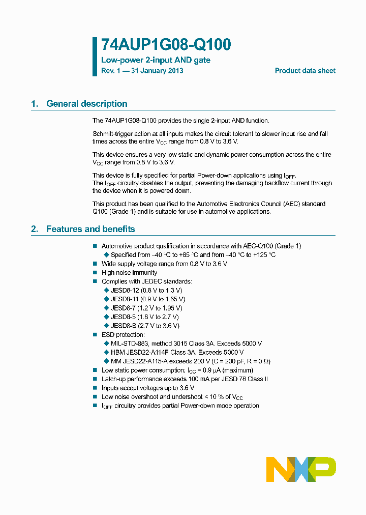 74AUP1G08GW-Q100_8570611.PDF Datasheet