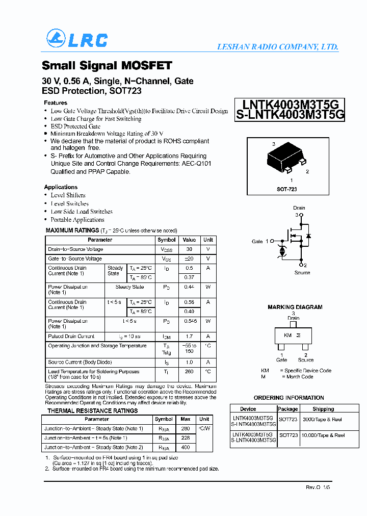 LNTK4003M3T5G-15_8572303.PDF Datasheet