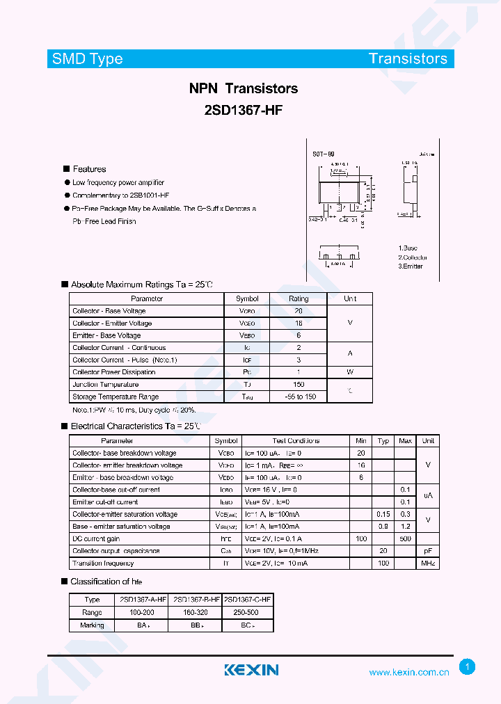 2SD1367-B-HF_8580734.PDF Datasheet