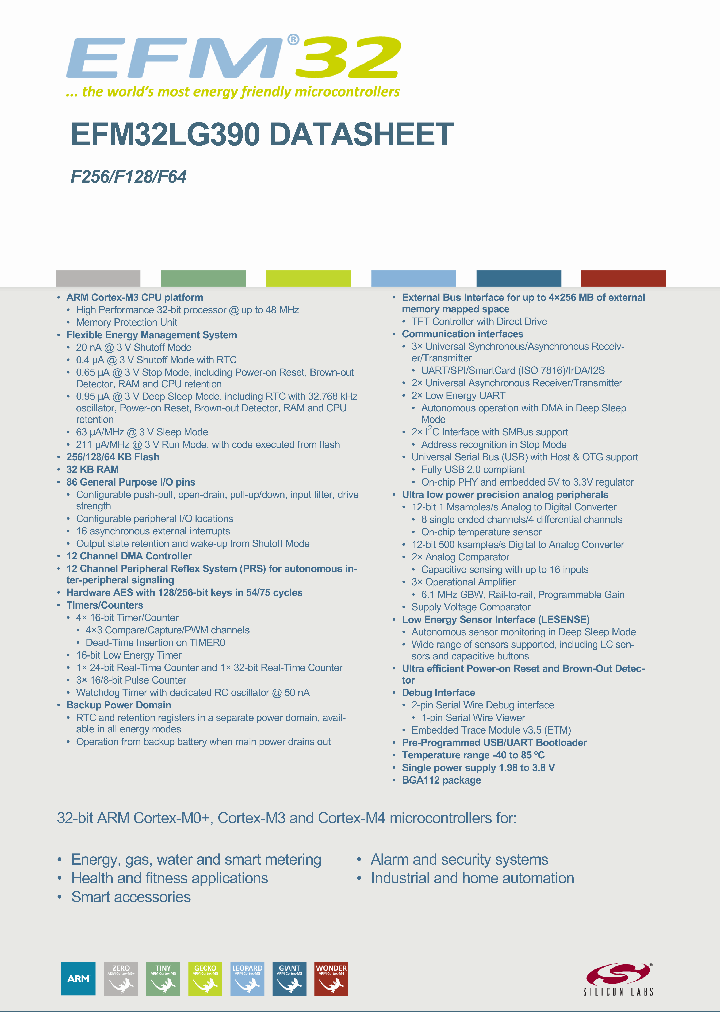 EFM32LG390F128G-E-BGA112_8587360.PDF Datasheet