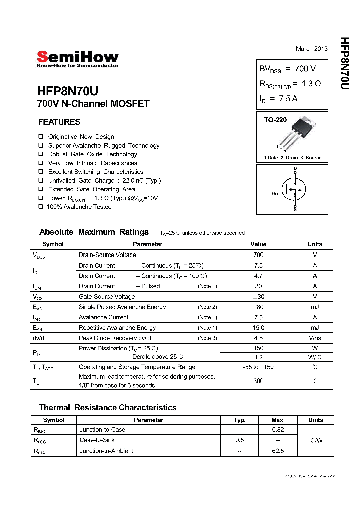 HFP8N70U_8592925.PDF Datasheet