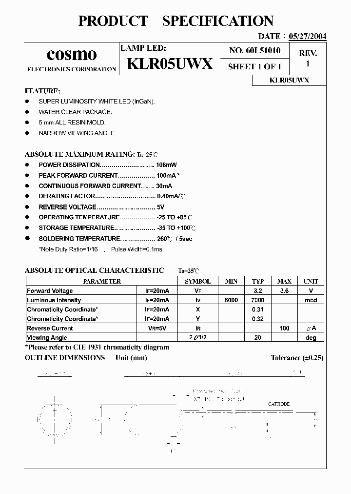 KLR05UWX_8594207.PDF Datasheet