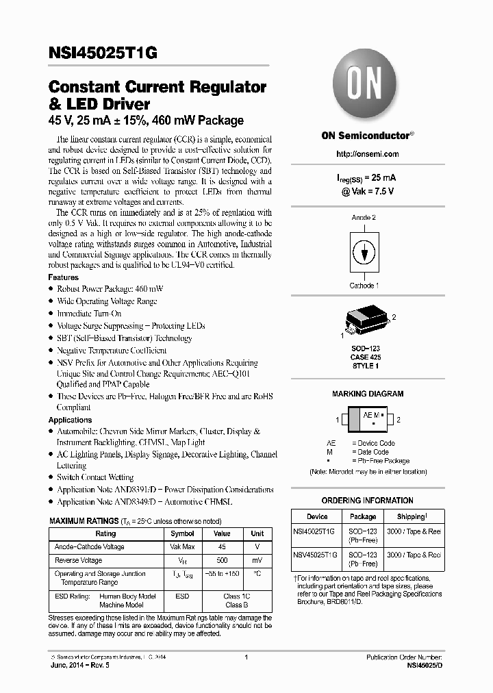 NSV45025T1G_8598576.PDF Datasheet