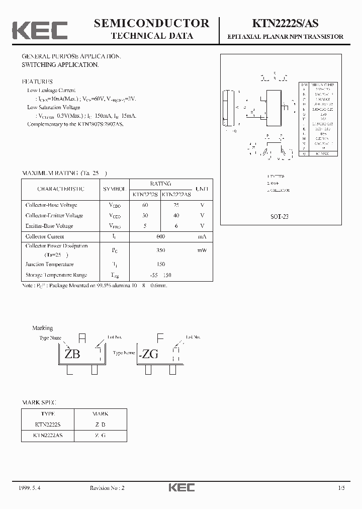 KTN2222S-15_8600309.PDF Datasheet