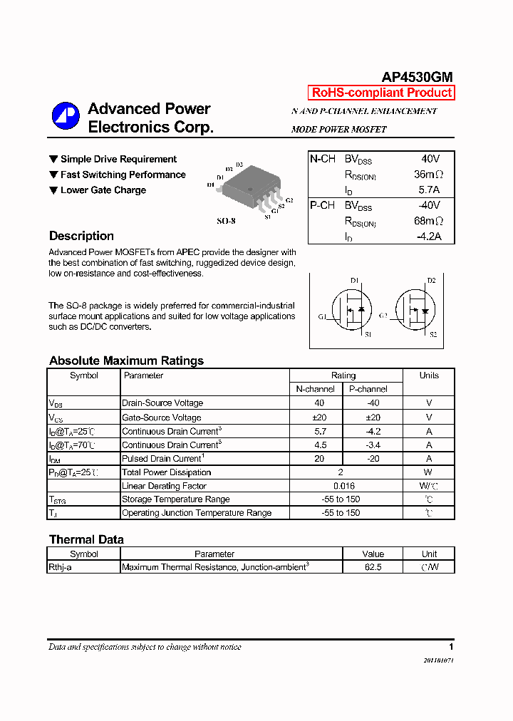 AP4530GM-14_8623019.PDF Datasheet