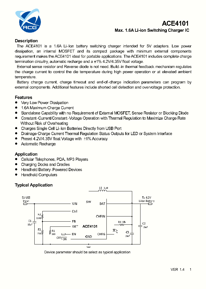 ACE4101_8627925.PDF Datasheet