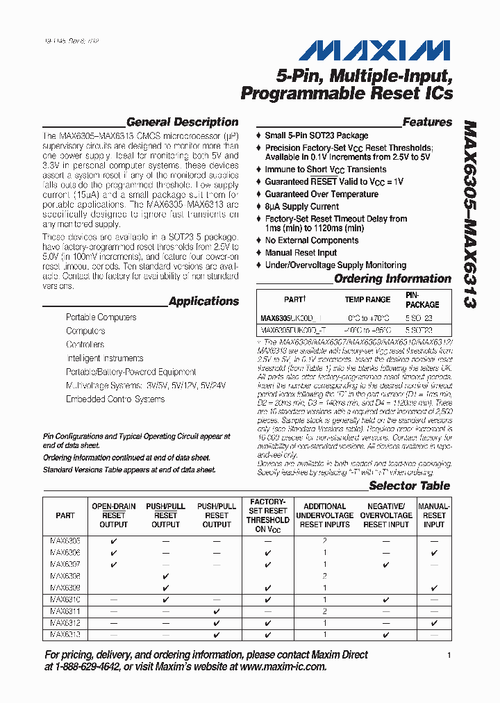 MAX6311UK00D3-T_8627961.PDF Datasheet