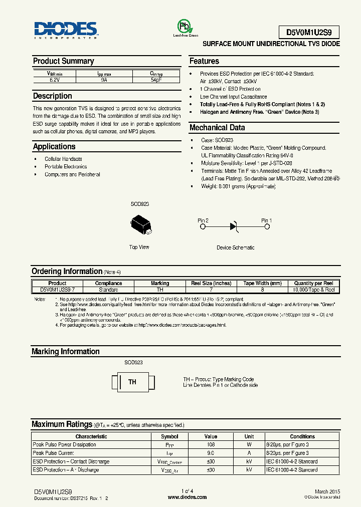 D5V0M1U2S9-7_8635010.PDF Datasheet