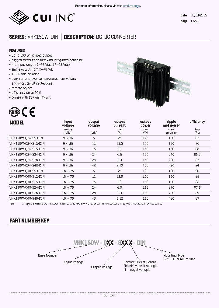 VHK150W-Q24-S15-DIN_8637007.PDF Datasheet