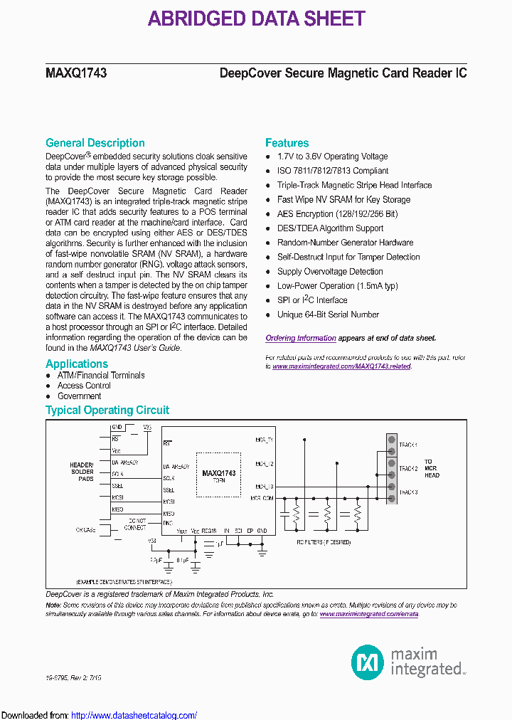 MAXQ1743-DNS_8639329.PDF Datasheet
