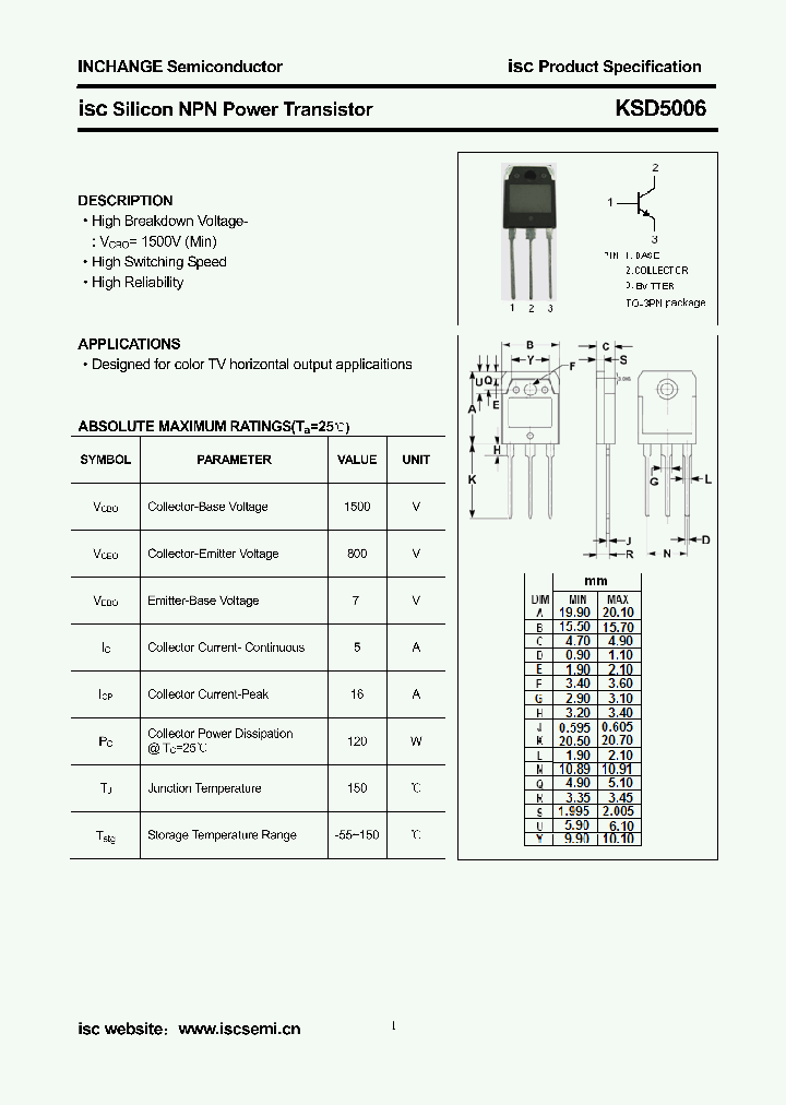 KSD5006_8642631.PDF Datasheet