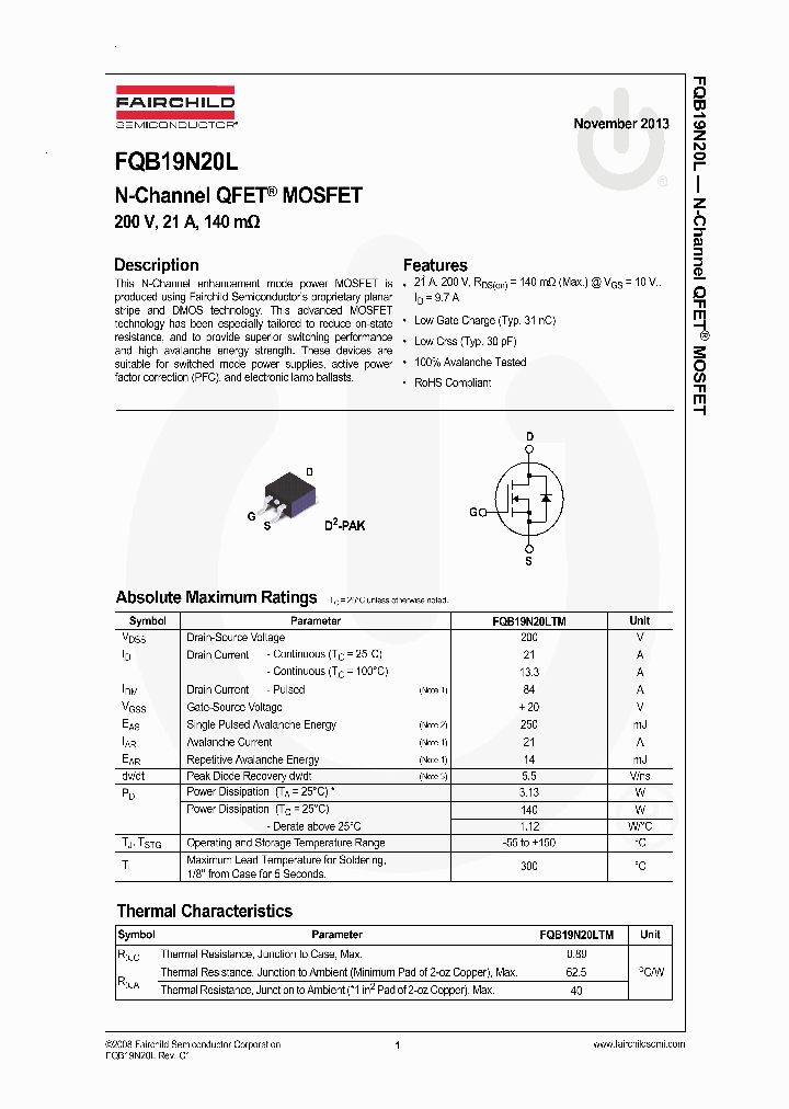 FQB19N20LTM_8647572.PDF Datasheet