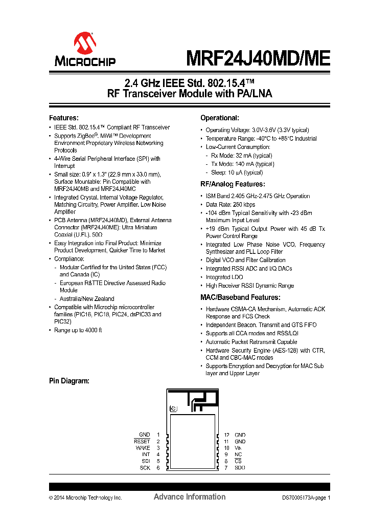 MRF24J40MD_8647490.PDF Datasheet