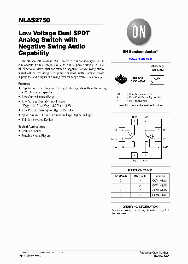 NLAS2750-15_8669124.PDF Datasheet