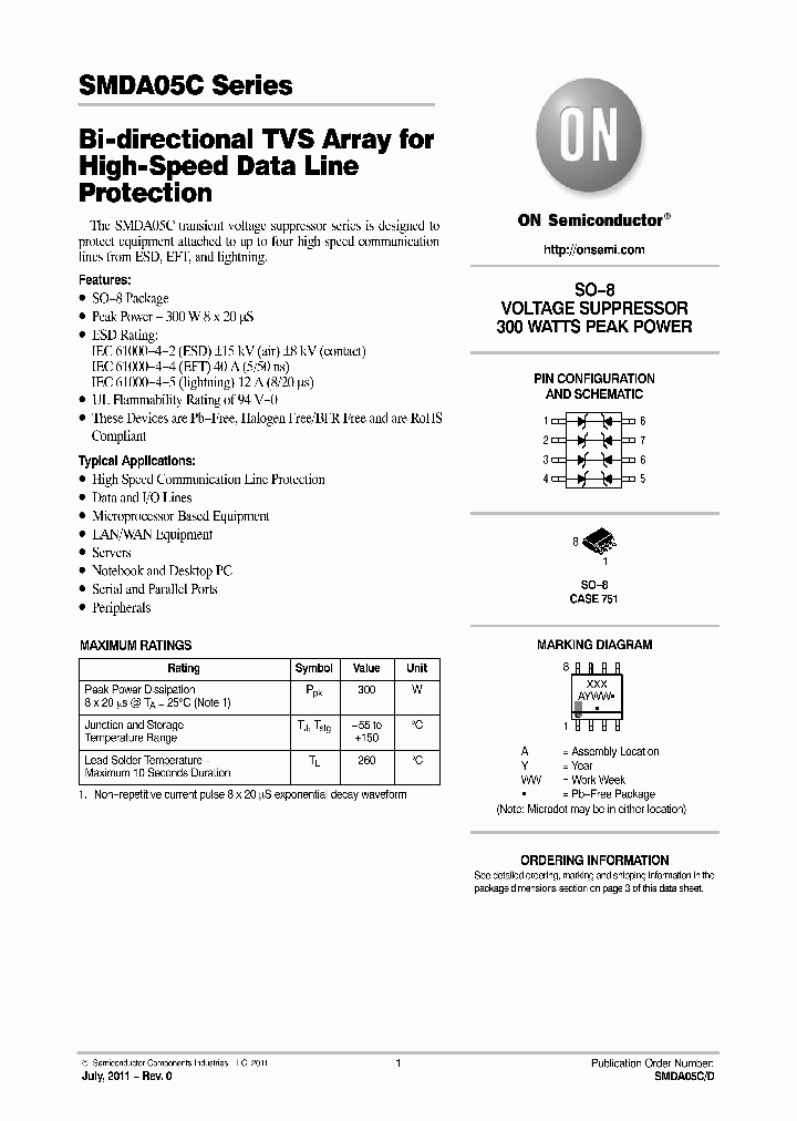 SMDA05CDR2G_8671550.PDF Datasheet