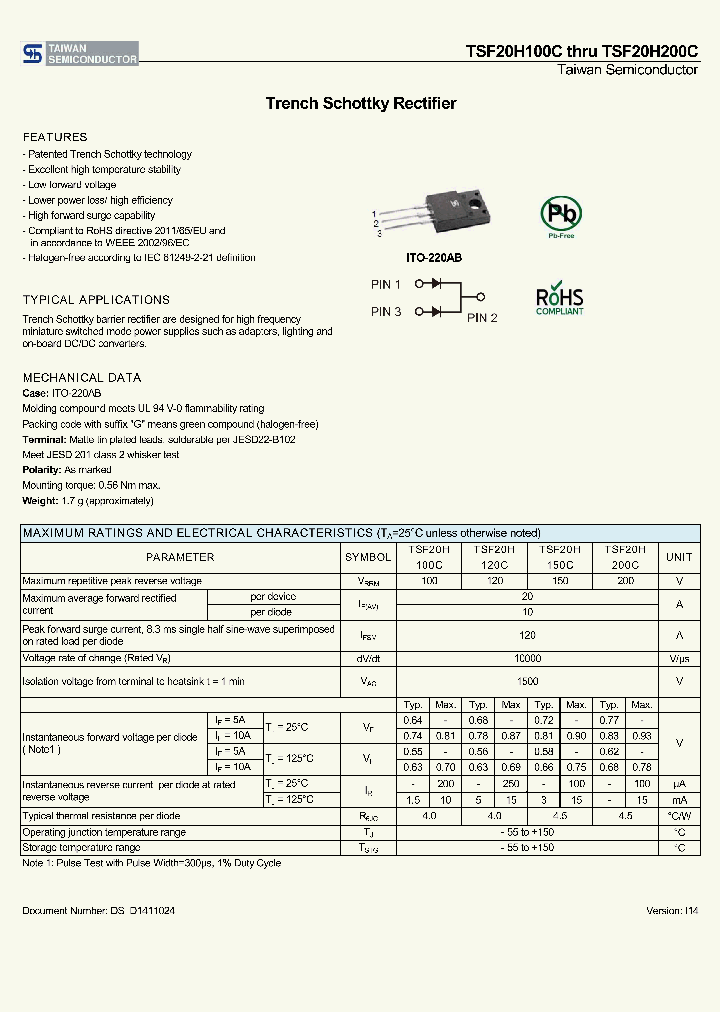 TSF20H150C_8679408.PDF Datasheet