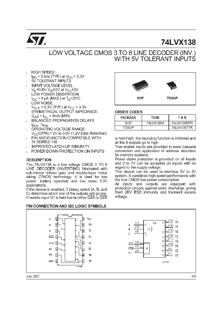 74LVX138TTR_8684489.PDF Datasheet