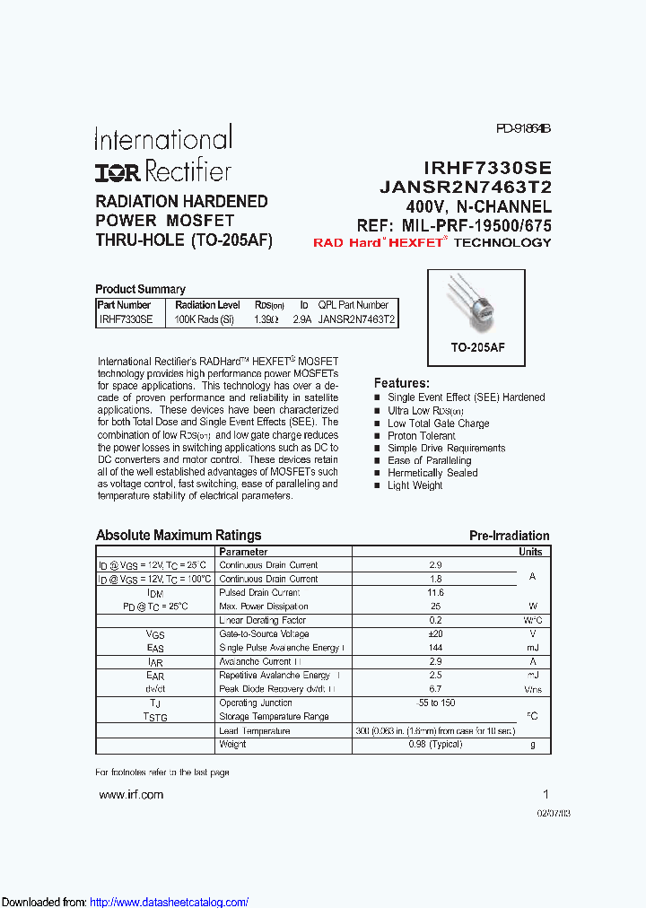 IRHF7330SESCS_8684971.PDF Datasheet