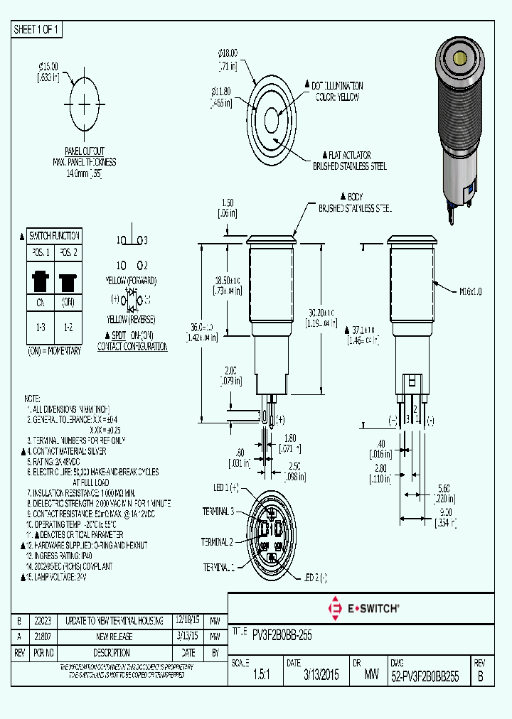 52-PV3F2B0BB255_8691409.PDF Datasheet