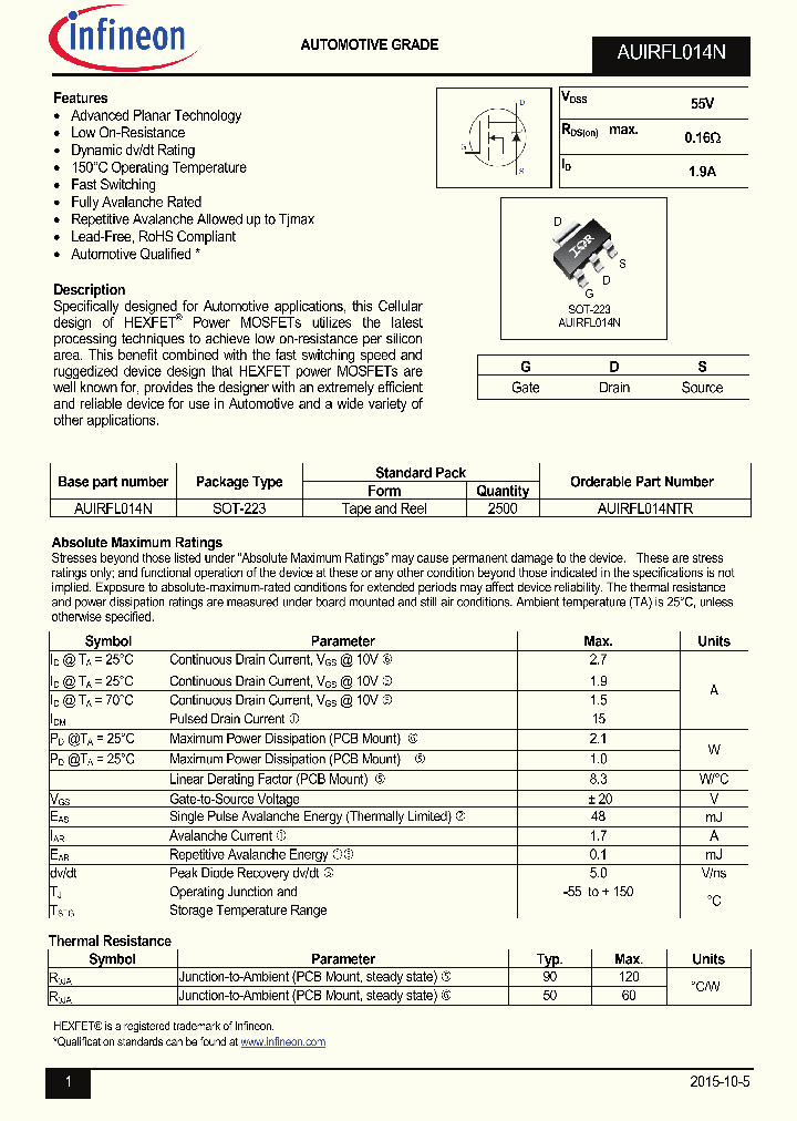 AUIRFL014NTR_8694035.PDF Datasheet