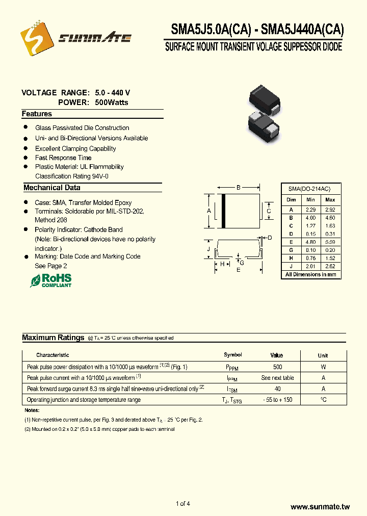 SMA5J11A_8694730.PDF Datasheet