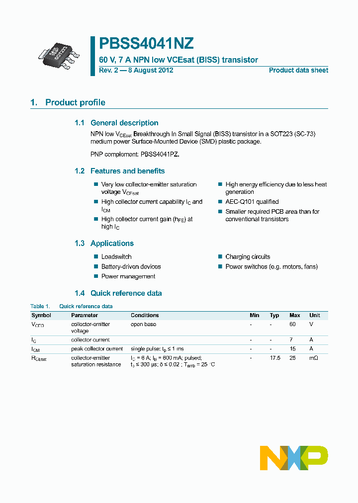 PBSS4041NZ-15_8721807.PDF Datasheet