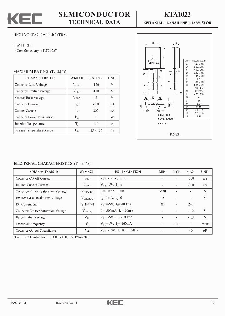 KTA1023_8724726.PDF Datasheet