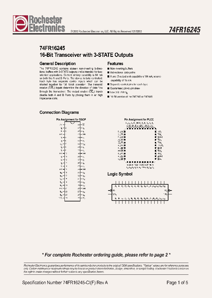 74FR16245SSCX_8727207.PDF Datasheet