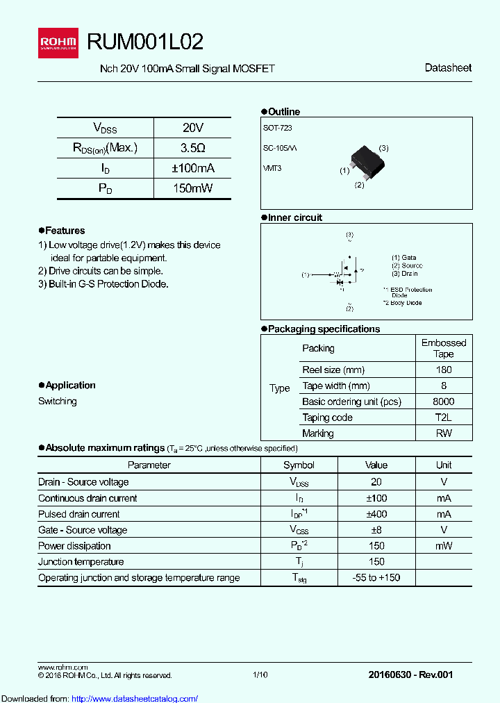 RUM001L02T2CL_8730283.PDF Datasheet