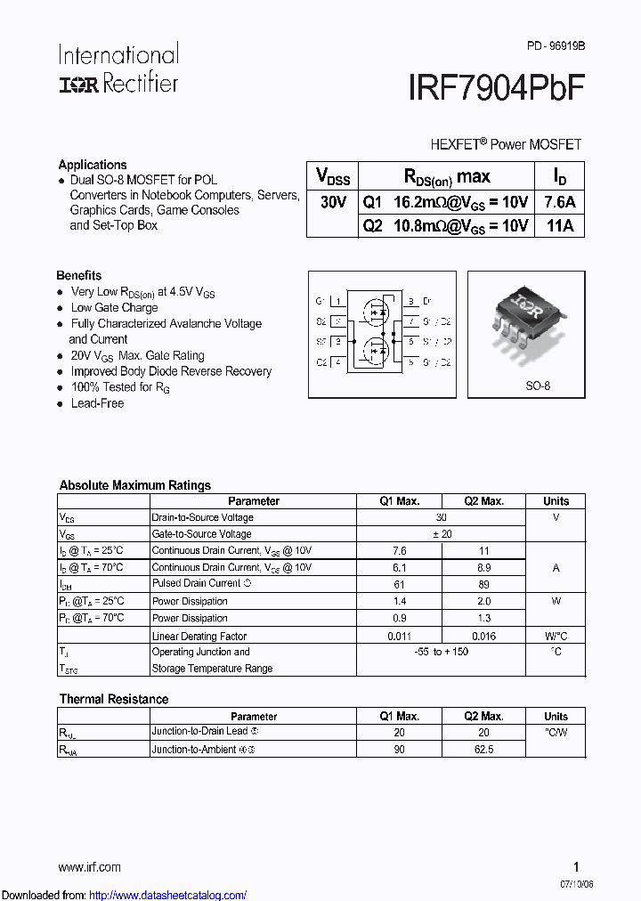 IRF7904_8734725.PDF Datasheet