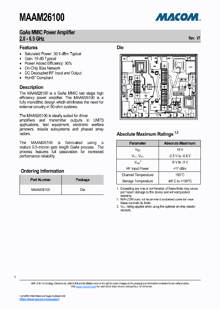 MAAM26100-15_8737507.PDF Datasheet