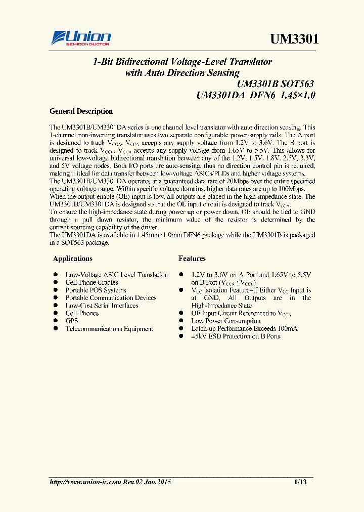 UM3301B_8754458.PDF Datasheet