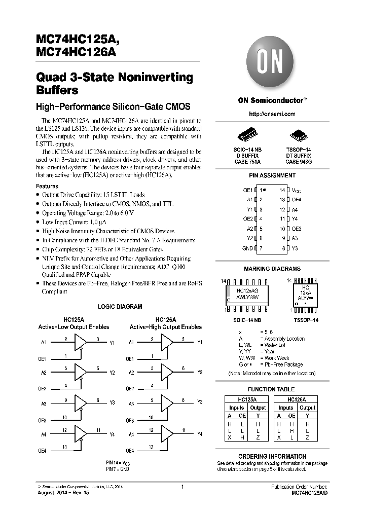 NLV74HC125ADR2G_8776037.PDF Datasheet