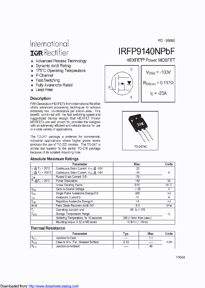 IRFP9140NPBF_8783216.PDF Datasheet