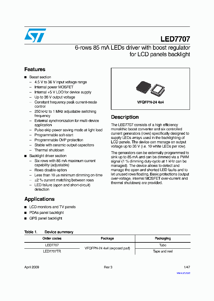 LED7707TR_8786309.PDF Datasheet
